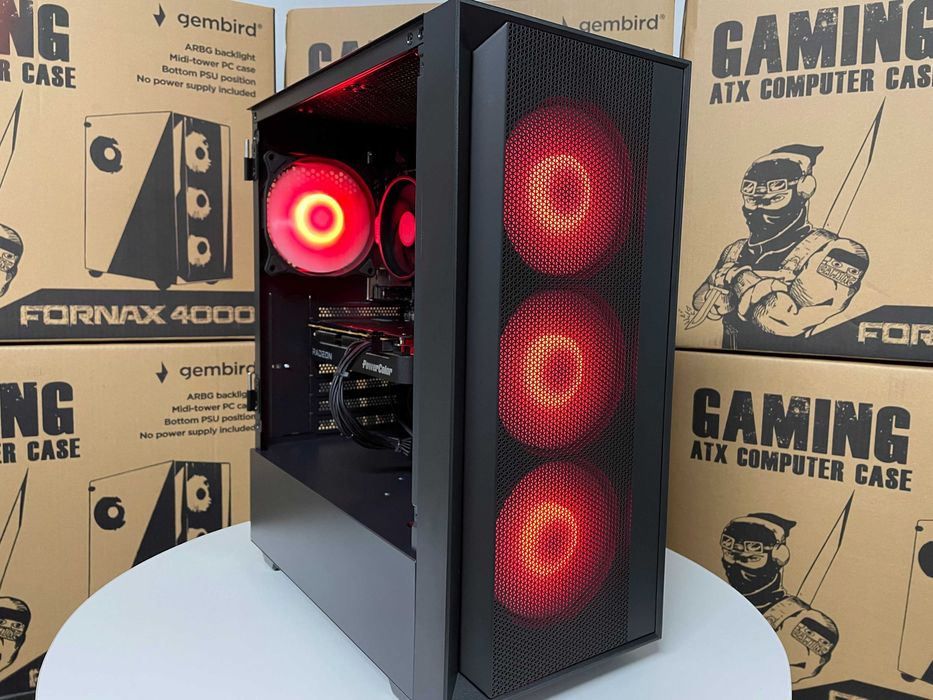 NOWY Komputer Gamingowy Ryzen 5 7500f 16GB DDR5 1000SSD NVME RX 9060 XT 16GB WiFi Win11 Faktura Gwarancja