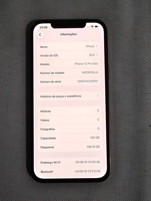 Iphone 12PRO MAX 128gb.  100% Bateria.  Excelente