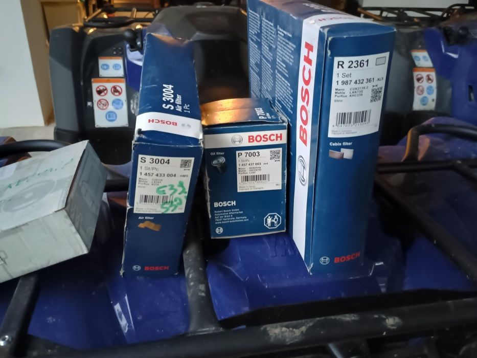 Zestaw filtr paliwa powietrza oleju kabiny Bosch BMW E39 530 benzyna
