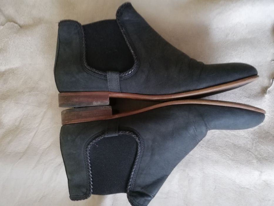 Sztyblety, botki damskie, rozm 39, Tommy Hilfiger, skóra naturalna