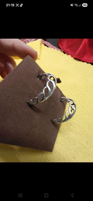 Kolczyki stara biżuteria srebro