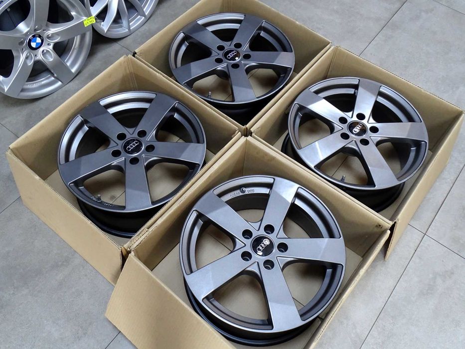 Felgi 17" AUDI GRAFITOWE A3 A4 A6 5x112 Et38 Wulkanizacja Opony Lubań Krims