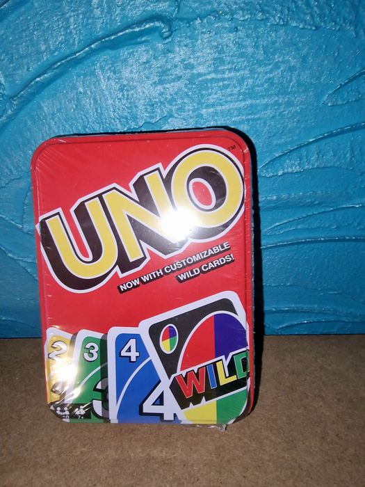 Nowe Karty UNO Classic Wild SteelBox Stalowe Pudełko
