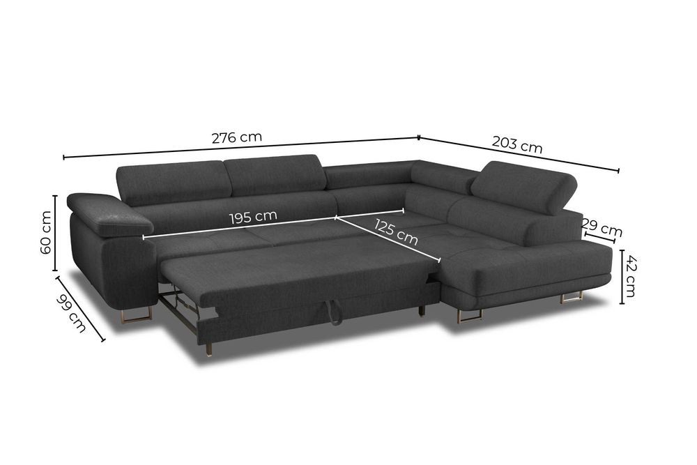 Narożnik Rio. Rogówka. Regulowane zagłówki. Sztruks! Szybka dostawa!