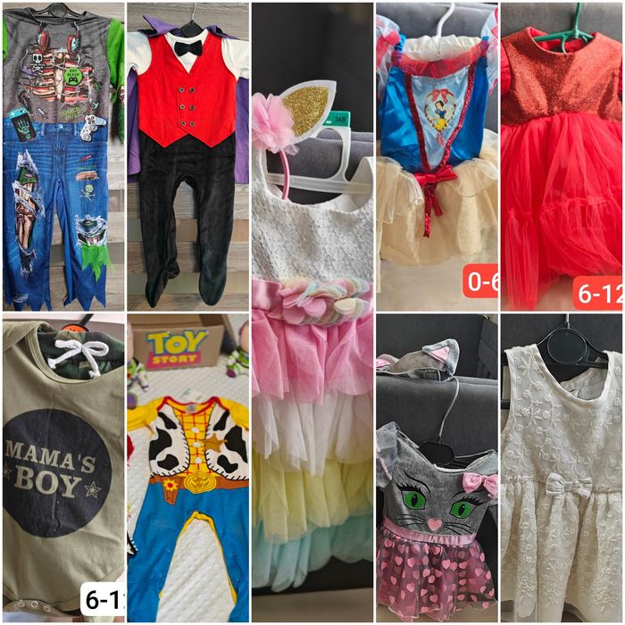 Платье на год 0-3 косплей костюм Marvel Disney  Стич Белоснежка