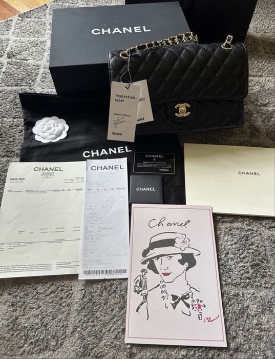 Bolsa Chanel Timeless classic caviar preta