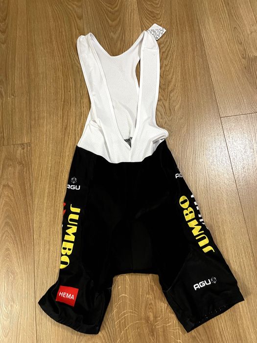 Nowe Spodenki Rowerowe AGU Team Jumbo-Visma L | Z Metką Szelki Wkładka (3118)