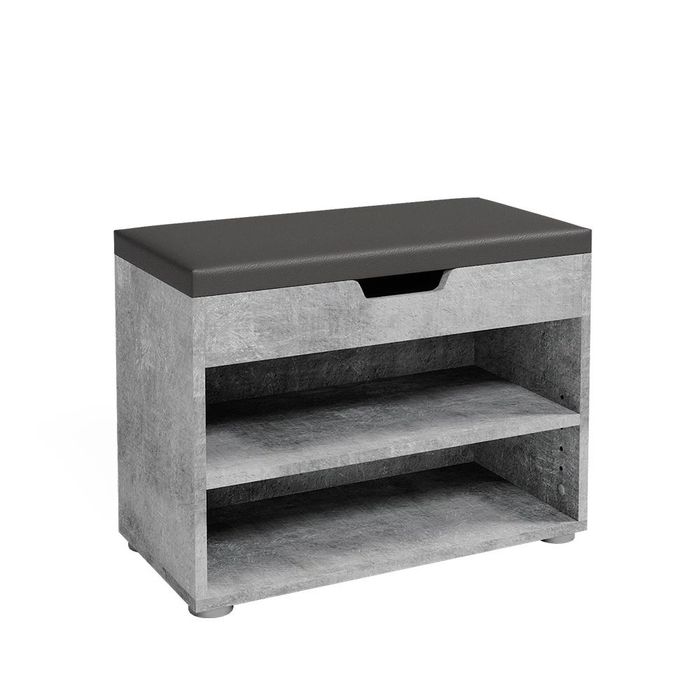 Ławka na buty Vicco Rolfe 60 × 45 cm – beton / antracyt