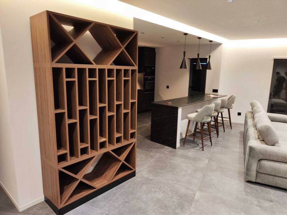 Garrafeiras Modulares de Chão em Madeira - até 300 Garrafas