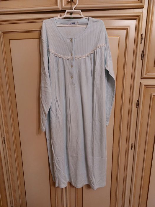 Нічна сорочка.блакитна.котон.італія.нова.xl.