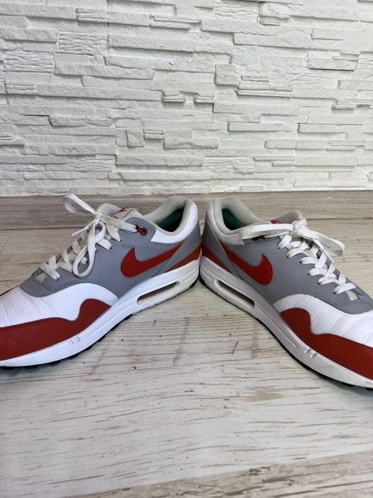 Шкіряні кросівки nike air max 1 martian sunrise