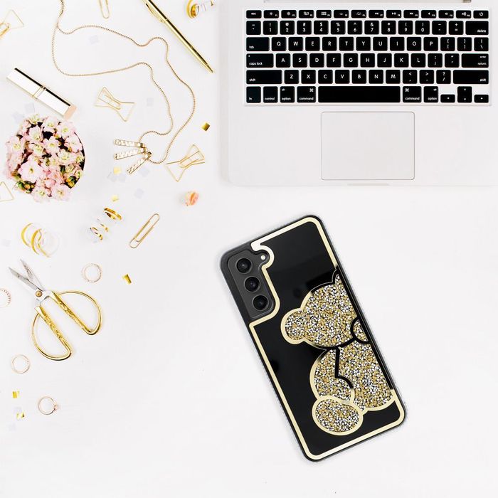Etui na Samsung A36 5G Teddy Bear złote