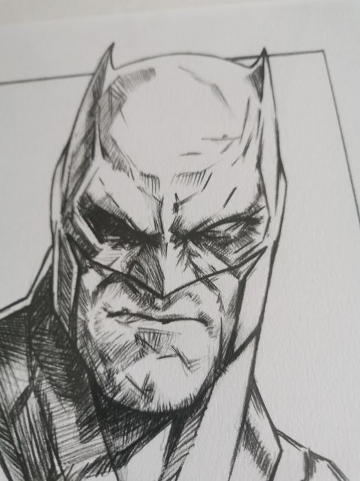 Grafika - Batman. Praca w ołówku.