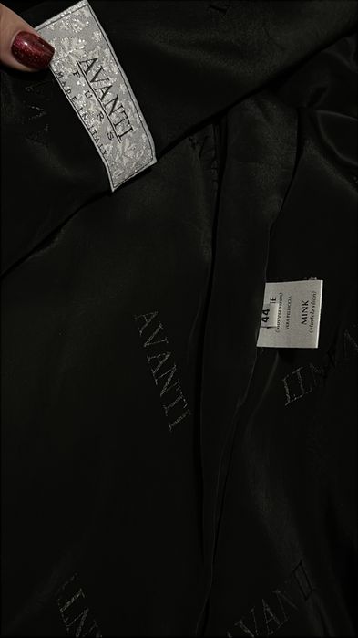 Шуба  норкова автоледі з англійським воротом 80 см р.48-50