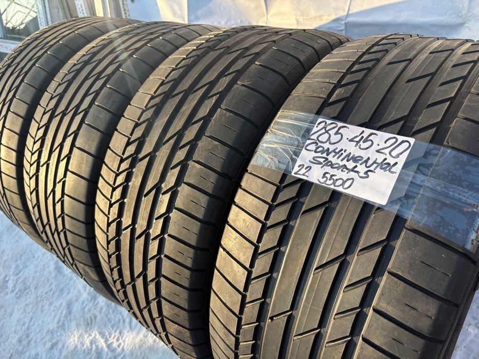 285-45-R20 CONTINENTAL SPORT 4штуки летней резины GERMANY 2022