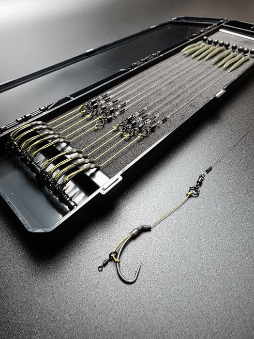 10 x Combi Slip d-rig #4 mikrokrętlik + piórnik magnetyczny przypony