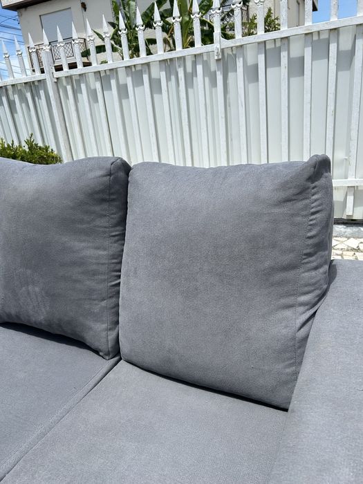 Sofá Chaise Longue Cinzento 3 Lugares – Ótimo estado