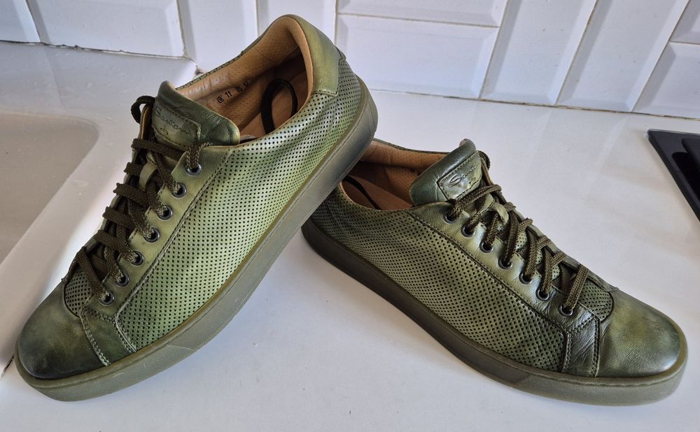 SANTONI roz. 46 30 cm delikatna skóra naturalna w całości made in italy