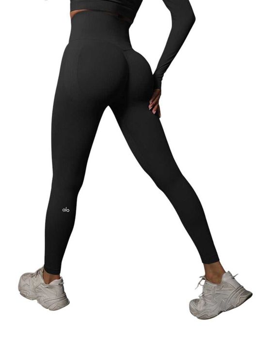 Легінси Alo Yoga High Waist Push-Up Leggings Black 6600-BK