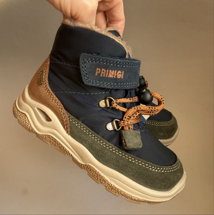 шкіряні зимові черевики 26р. 28р. Primigi на хлопчика, термо ботінки