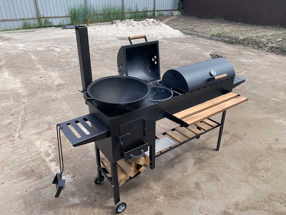 Мангал з пічкою під казан! Мангал-барбекю! Мангальний комплекс!