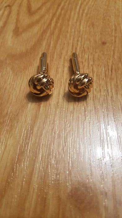 Spinki do koszuli złote