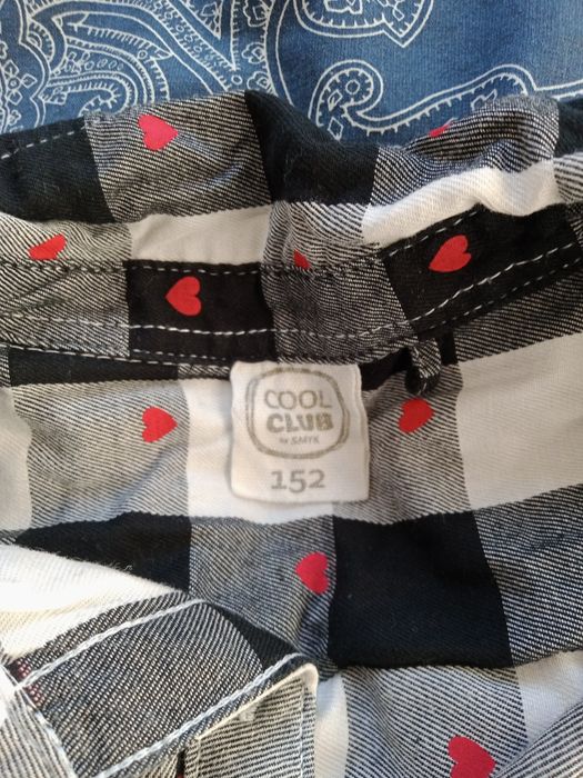 Koszula w kratę i serduszka r 152 cool club