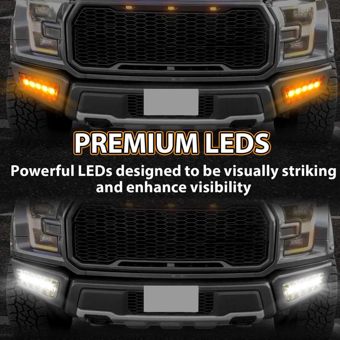 Ford F-150 Raptor 2017- 20 F150 LED DRL w/ Turn Signal Halogeny