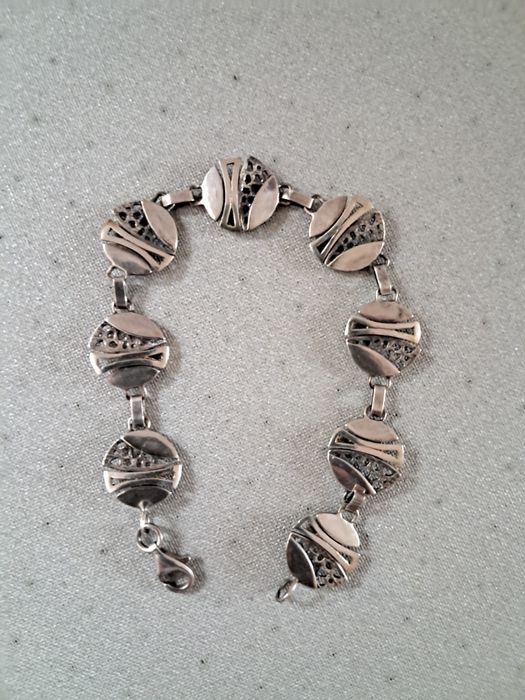 Srebrna bransoletka oksydowana 925