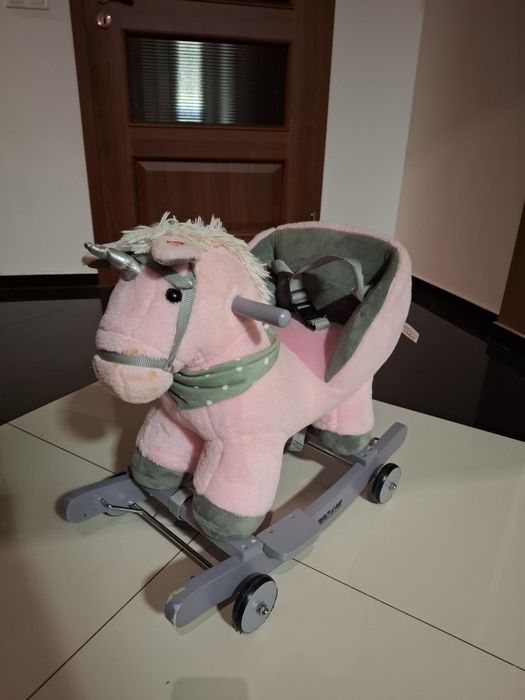 Bujak konik na biegunach 2w1 z oparciem