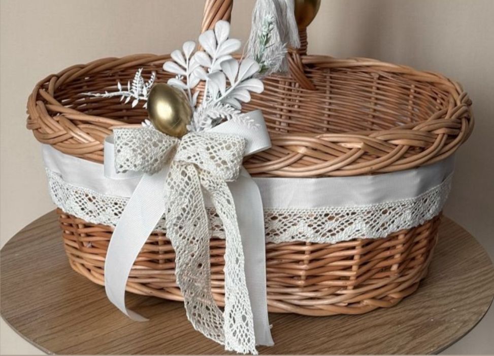 Dekoracja koszyka do święconki