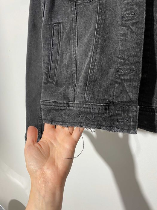 jak Nowa katana szara Zara grafit XS 34 elastyczna kurtka jeans basic