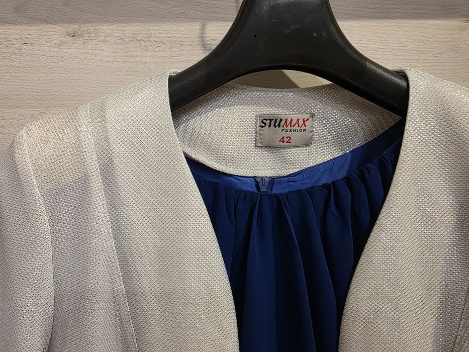 Eleganckie srebrne bolerko  do sukienki