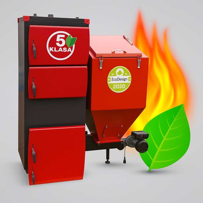 Kocioł ekogroszek kotły podajnikiem piece 5 klasy 20 kW gratis
