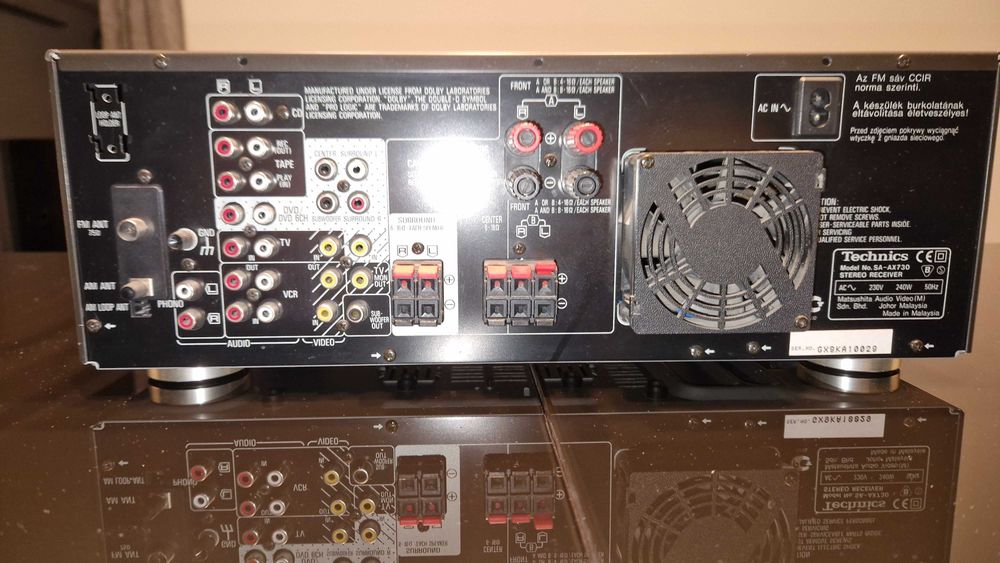 Amplituner Technics SA-AX730 możliwość dźwięku Dolby Digital i DTS 5.1