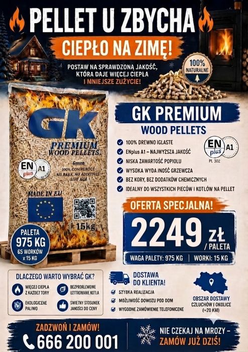 Pellet SYLVA Poltarex GK PREMIUM 15 kg Dostepny