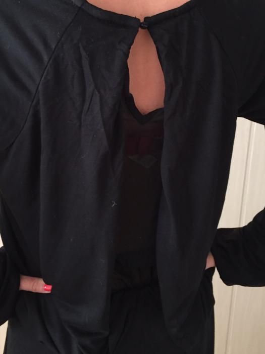 Kombinezon ciążowy jednoczęściowy Asos Maternity XS/S czarny siateczka