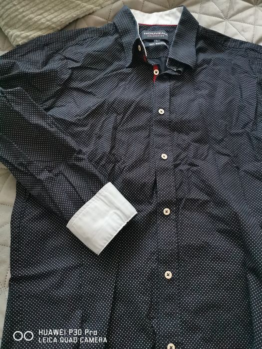 Męska koszula granatowa, L