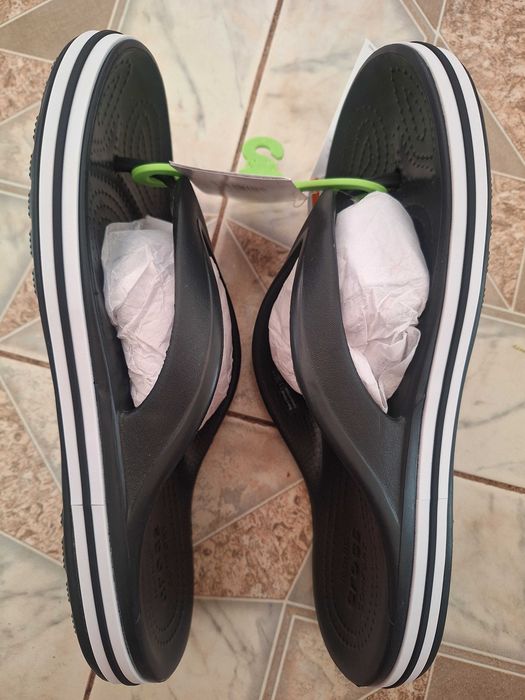 Крокс в'єтнамки Crocs Bayaband Flip Black/White, M5/W6, 38-39 розмір