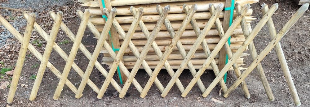 Płot Myśliwski drewniany 5,5x250x80