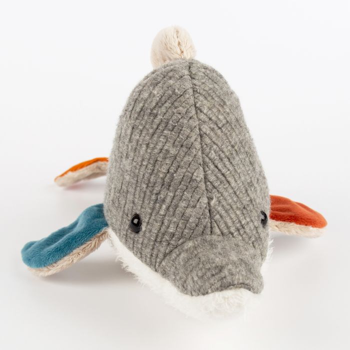Pierwsza przytulanka Delfin patchwork maskotka zabawka dla dzieci
