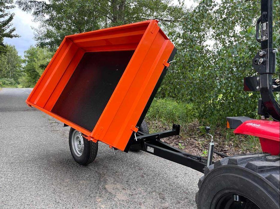 Przyczepka do traktorka do ogrodu parku sadu jedna oś ogrodowa kiper