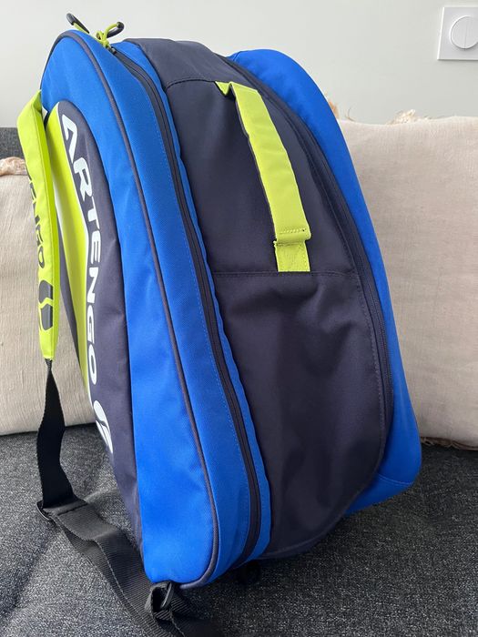 Saco de Padel Artengo – Azul/Verde – Muito bom estado