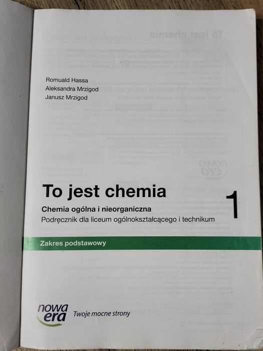 Chemia klasa 1 Nowa Era