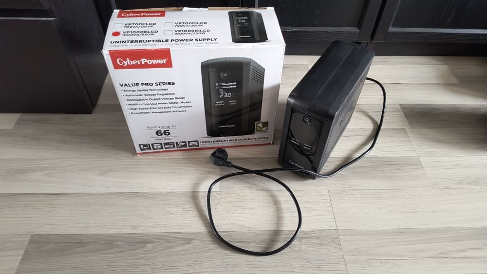 CyberPower UPS Value Pro (1000VA/550W, 4xFR, AVR, LCD)