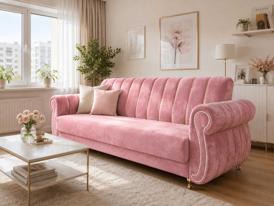 Sofa rozkładana Monaco pojemnik funkcja spania Piękna NOWA
