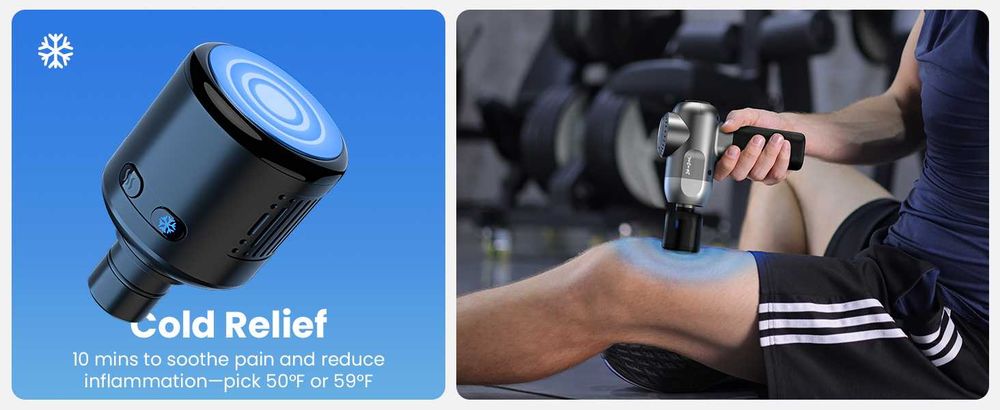 Перкусійний масажер з підігрівом BOB AND BRAD C2 Pro (США)