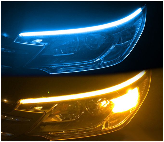 Качественные Гибкие Ходовые Огни с функцией поворота Led ДХО Неон Лед