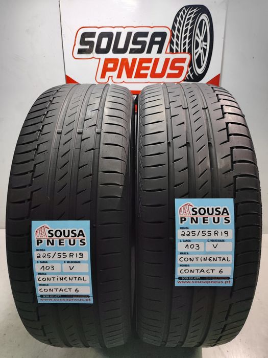 2 pneus semi novos continental 225/55R19 103V Oferta dos Portes