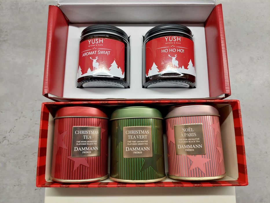 Zestaw Świąteczny - Herbata Dammann Freres + Świeczki Sojowe YUSH